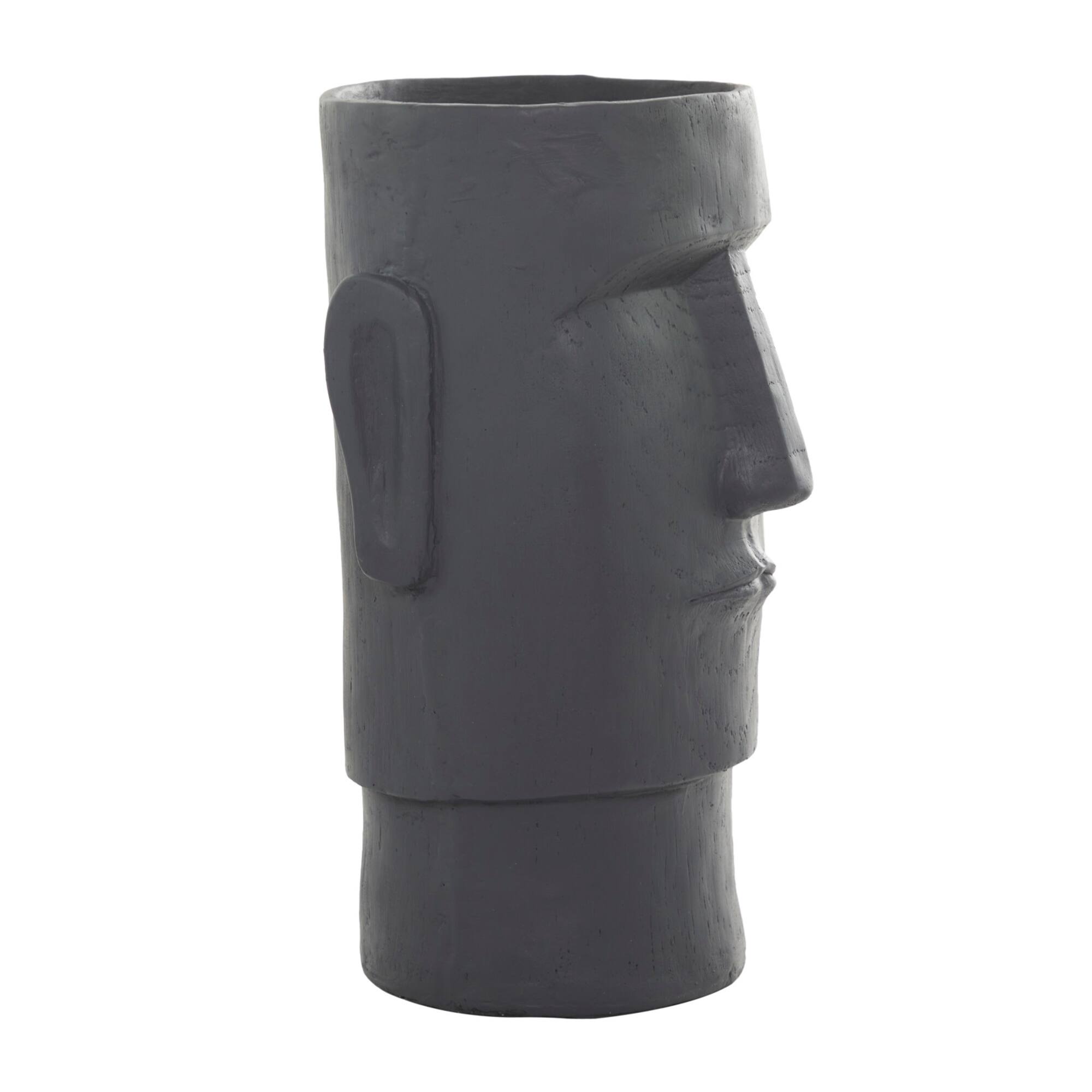 Grey Contemporary Abstract Planter, 12" x 13" x 23"